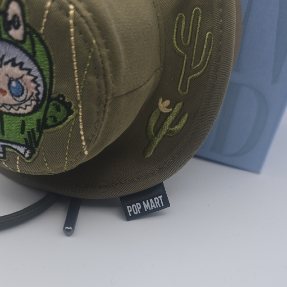 Fall In Wild Labubu Cactus Embroidered Olive Green Hat Crossbody (NIB)✨️ - Picture 3 of 10